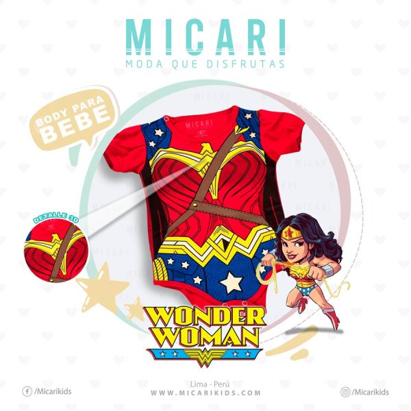 Body de Mujer Maravilla